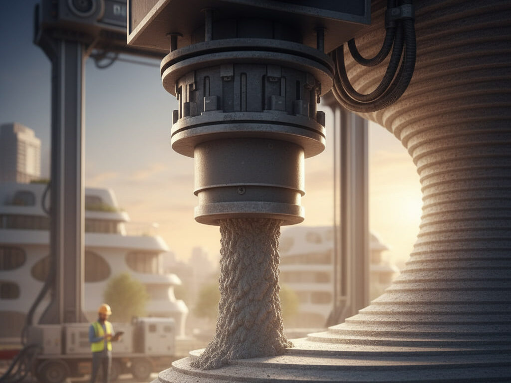 A 3D printer in action